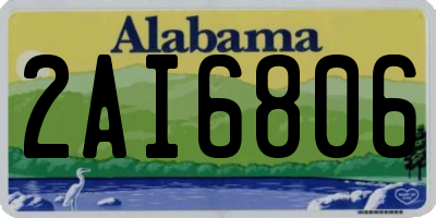 AL license plate 2AI6806