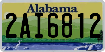 AL license plate 2AI6812
