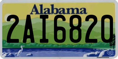 AL license plate 2AI6820
