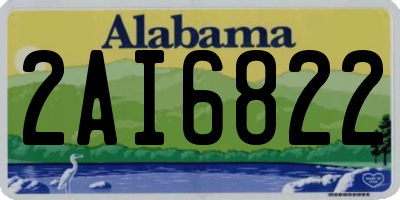 AL license plate 2AI6822