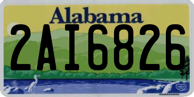 AL license plate 2AI6826