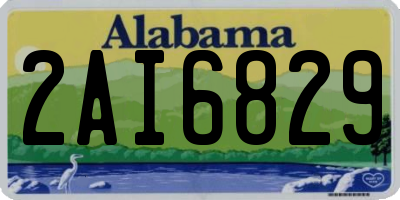 AL license plate 2AI6829