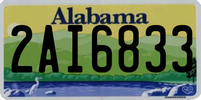 AL license plate 2AI6833