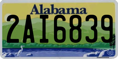 AL license plate 2AI6839