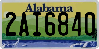 AL license plate 2AI6840