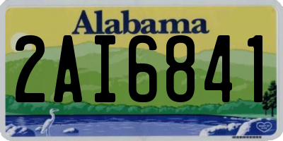 AL license plate 2AI6841