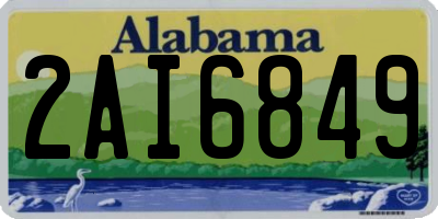 AL license plate 2AI6849