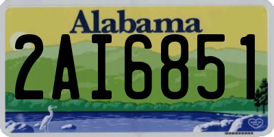 AL license plate 2AI6851