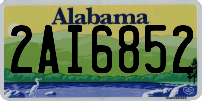AL license plate 2AI6852