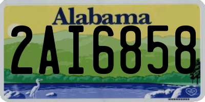 AL license plate 2AI6858