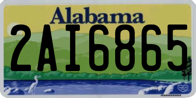 AL license plate 2AI6865