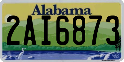 AL license plate 2AI6873