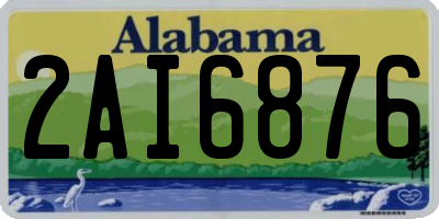 AL license plate 2AI6876