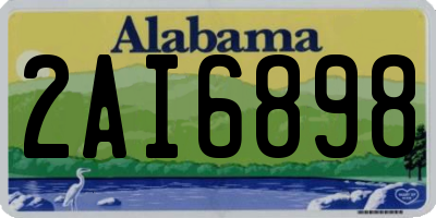 AL license plate 2AI6898