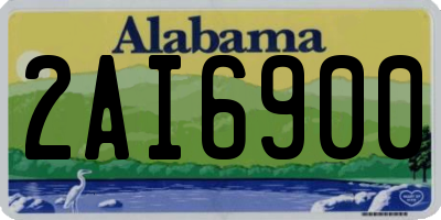 AL license plate 2AI6900