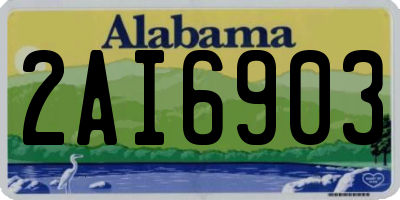 AL license plate 2AI6903