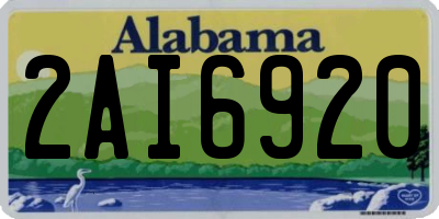 AL license plate 2AI6920