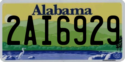 AL license plate 2AI6929