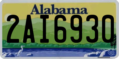 AL license plate 2AI6930