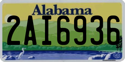 AL license plate 2AI6936