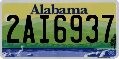 AL license plate 2AI6937