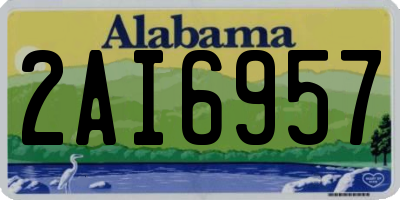 AL license plate 2AI6957
