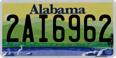 AL license plate 2AI6962