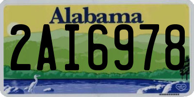 AL license plate 2AI6978