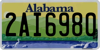 AL license plate 2AI6980