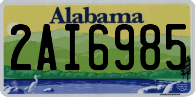 AL license plate 2AI6985