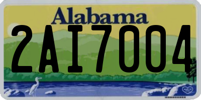 AL license plate 2AI7004