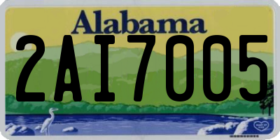 AL license plate 2AI7005