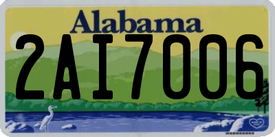 AL license plate 2AI7006