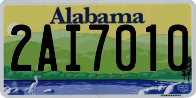 AL license plate 2AI7010