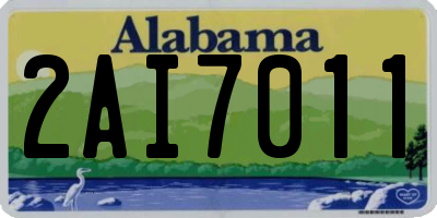 AL license plate 2AI7011