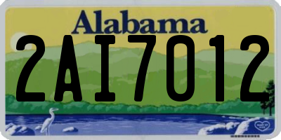 AL license plate 2AI7012
