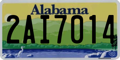 AL license plate 2AI7014