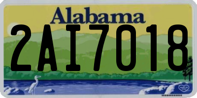 AL license plate 2AI7018