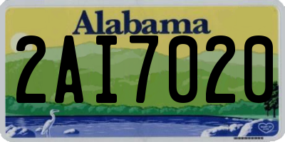 AL license plate 2AI7020