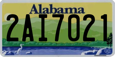 AL license plate 2AI7021