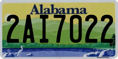 AL license plate 2AI7022