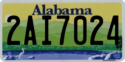 AL license plate 2AI7024