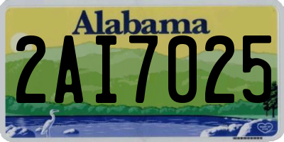 AL license plate 2AI7025