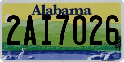 AL license plate 2AI7026