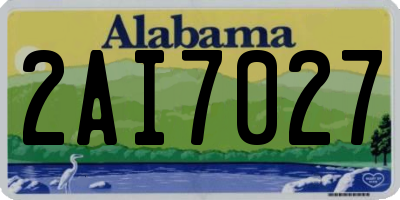 AL license plate 2AI7027