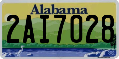 AL license plate 2AI7028