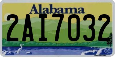 AL license plate 2AI7032