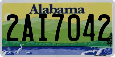AL license plate 2AI7042