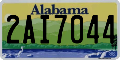 AL license plate 2AI7044