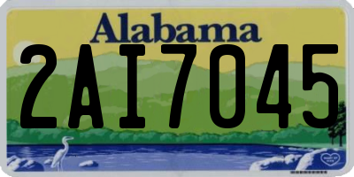AL license plate 2AI7045